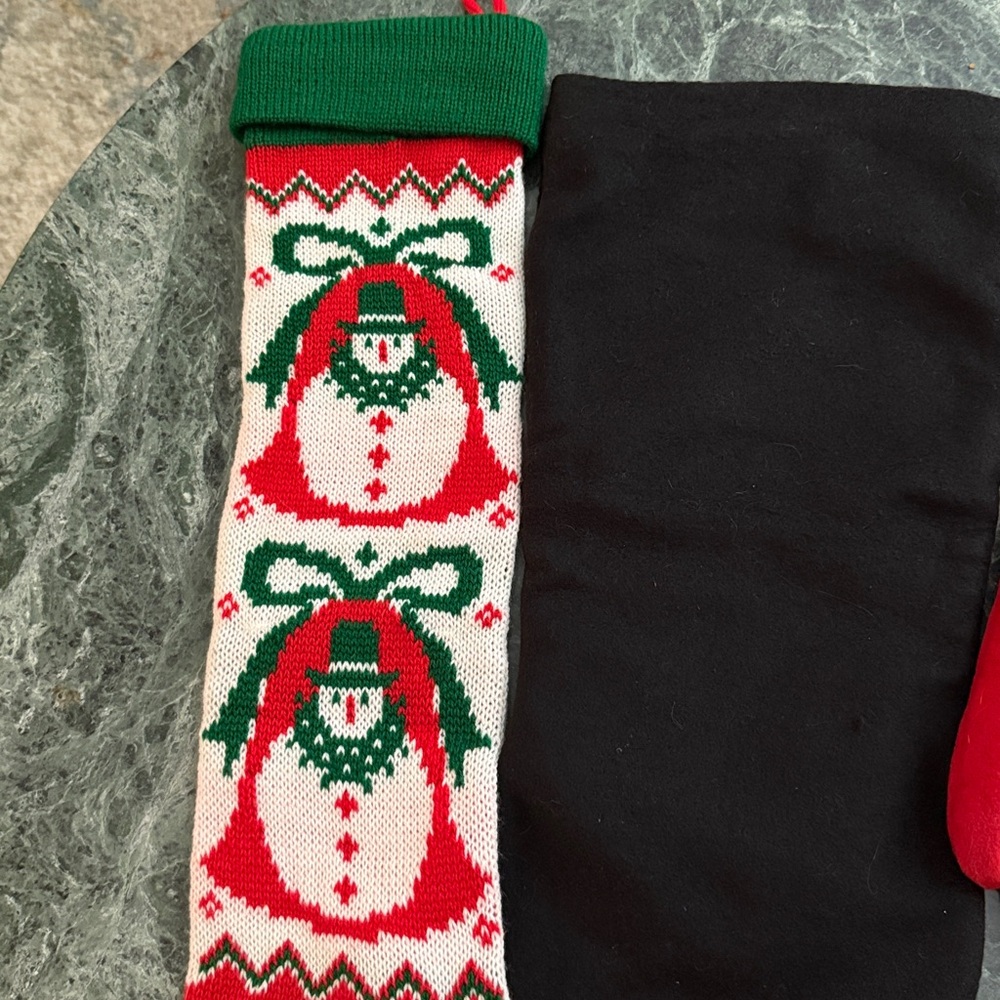 Three Christmas Stockings 
Craftsman with pocket 
Good Dog 
Knit Snowman - Picture 7 of 10